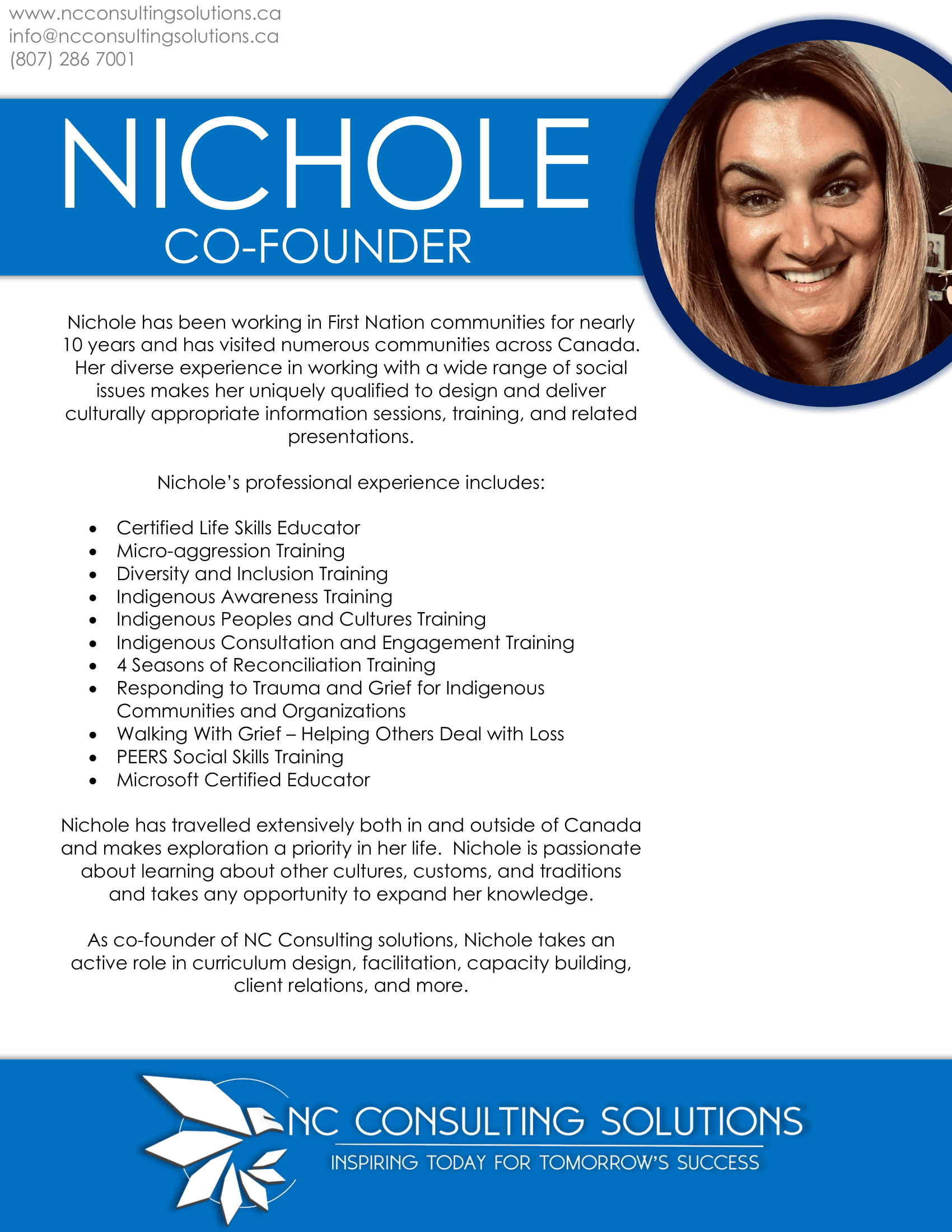 Nichole, Co-Founder of NC Consulting Solutions